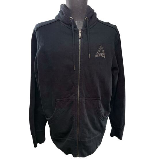 American Giant Classic Heavyweight Hoodie Faded Black Zip Up Men's Size Large